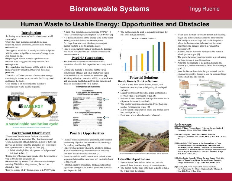 Human Waste to Usable Energy Opportunities and Obstacles by Trigg Ru…