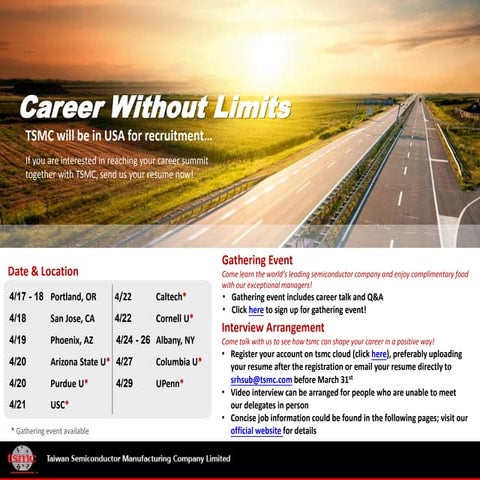 Tsmc us recruitment fresh final copy | PDF