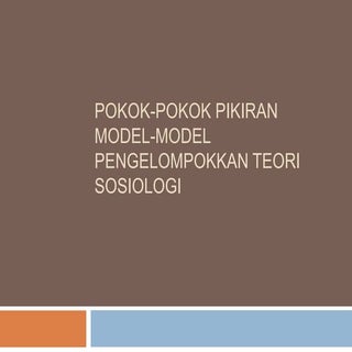 Teori sosiologi: Paradigma Fakta So...
