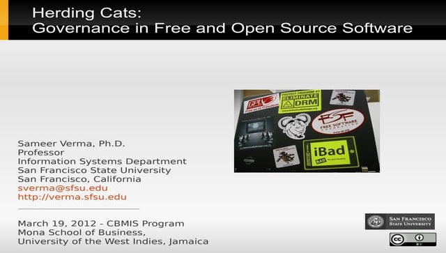 Herding Cats: Governance in Free and Open Source Software