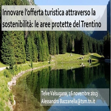 Innovare il turismo con la sostenibilità