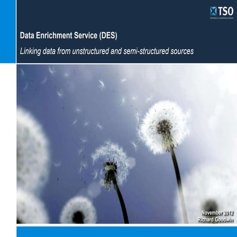 TSO Semantic Discoverability - at UK Gov Linked Data - by Richard Goodwin TSO...