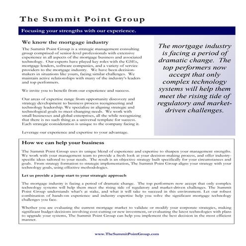 Introducing The Summit Point Group