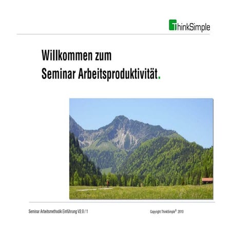 Seminar über Arbeitsmethodik