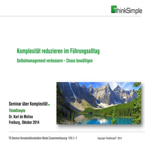Ts seminar komplexitätsreduktion zusammenfassung v10.1