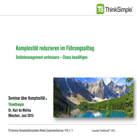 Ts seminar komplexitätsreduktion zusammenfassung v15.1