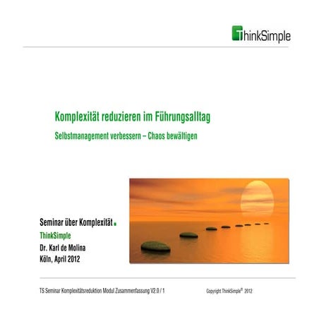 Ts seminar komplexitätsreduktion zusammenfassung v2.0