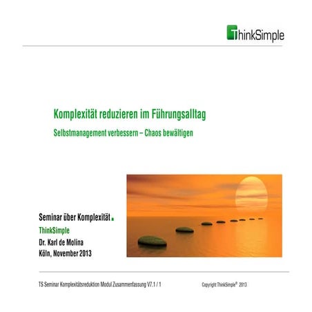 TS Seminar Somplexitätsreduktion zusammenfassung V7.1