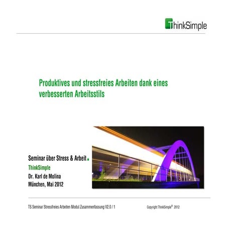 Ts seminar stressfreies arbeiten zusammenfassung v2.0