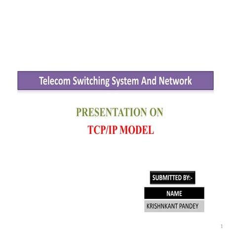 TCP/IP model | PPT