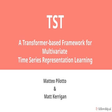 TST: Transformer-Based Framework for Multivariate Time Series ...