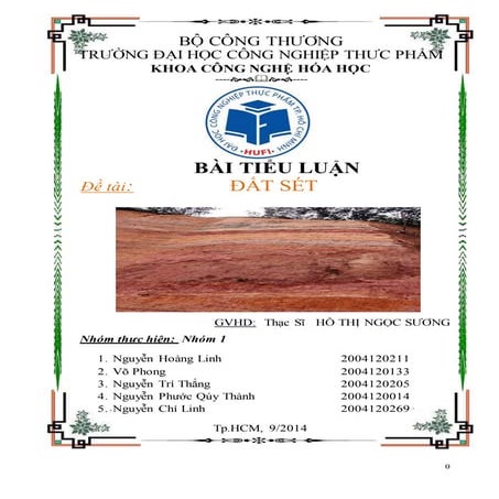 TIỂU LUẬN ĐẤT SÉT