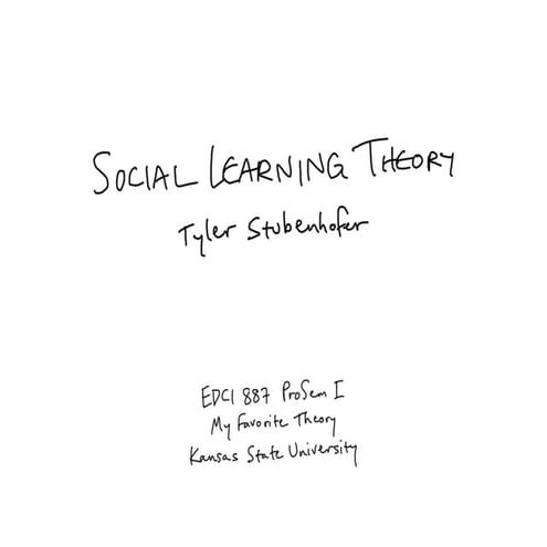 Bandura's Social Learning Theory