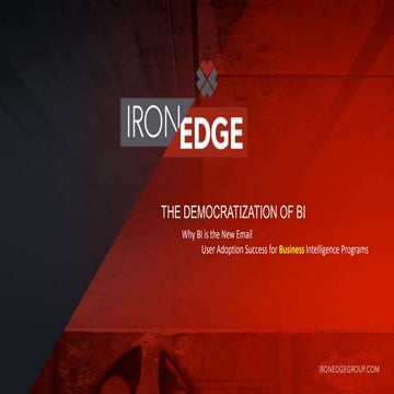 User Adoption is the Key to BI Initiatives