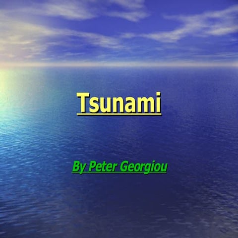 Tsunami project by peter georgiou