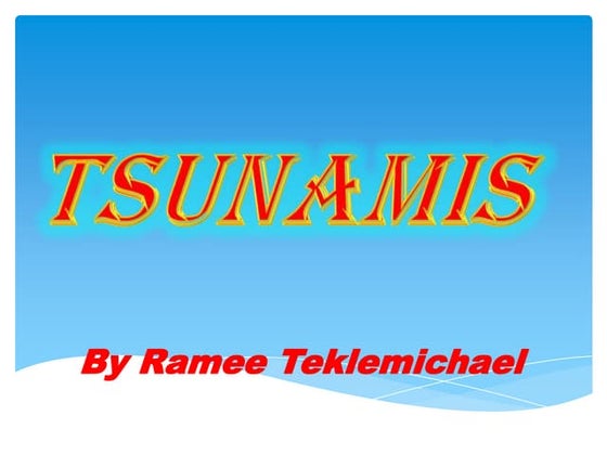 Tsunami cause destruction of dash areas