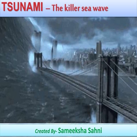 Tsunami – the killer sea wave