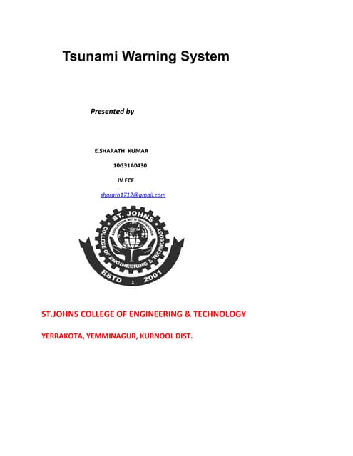 How much warning for a tsunami