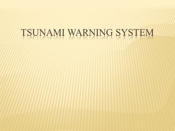 How much warning for a tsunami