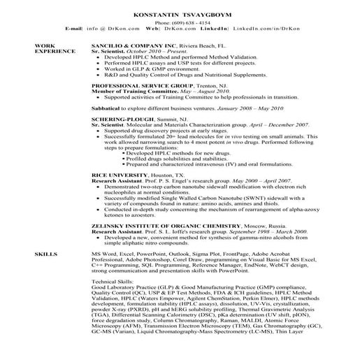 Konstantin Tsvaygboym Resume