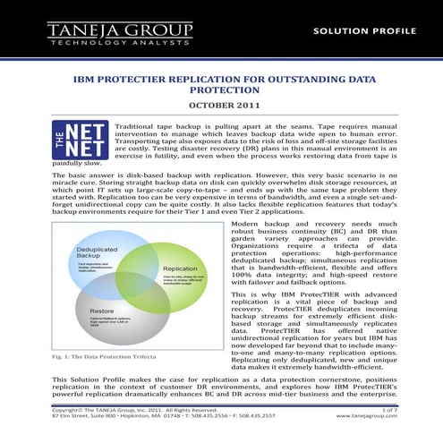 IBM PROTECTIER REPLICATION FOR OUTSTANDING DATA PROTECTION