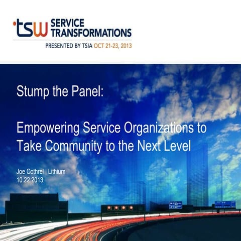 Trends in Support and Service Communities