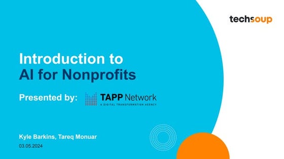 Introduction to AI for Nonprofits with Tapp Network