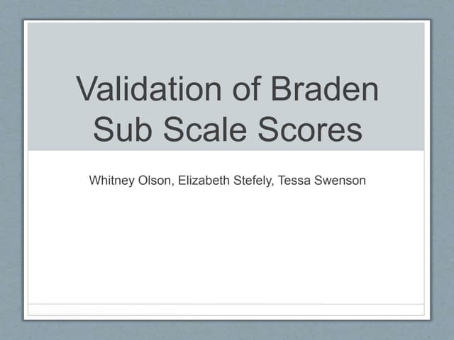 braden scale.pdf braden scale pressure sore | PDF