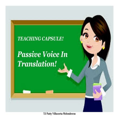Teaching Capsule "Passive Voice In Translation" 