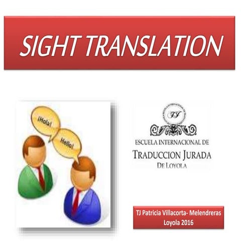 TT Sight Translation