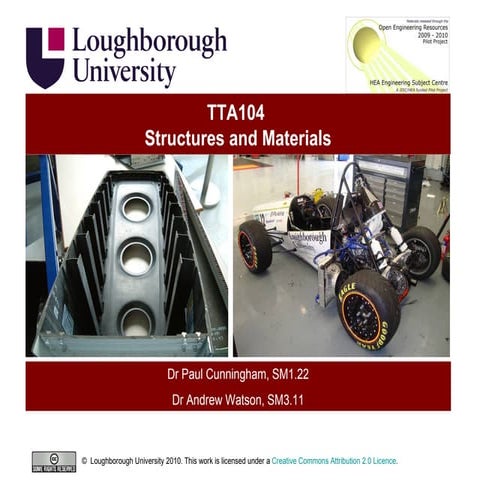 Structures and Materials- Outline and Introduction