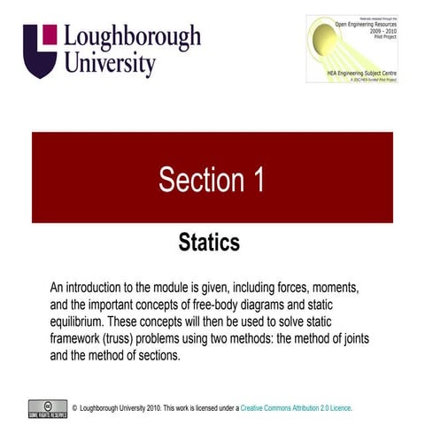 Structures and Materials- Section 1 Statics