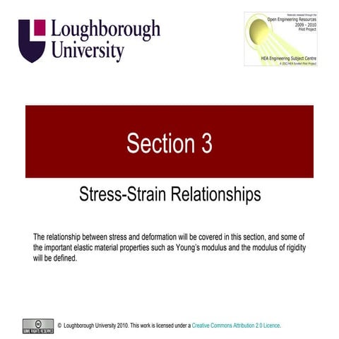 Structures and Materials- Section 3 Stress-Strain Relationships