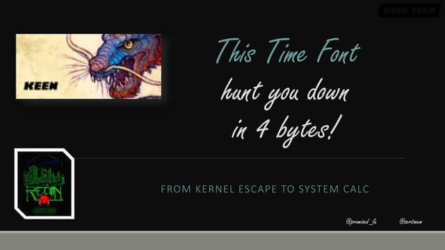 Windows Kernel Exploitation : This Time Font hunt you down in 4 bytes