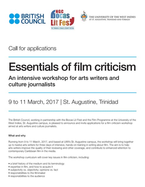 Call for Applications | Essentials ...