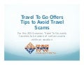 Travel To Go Offers Tips to Avoid Travel Scams