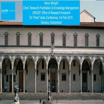 On Think Tanks - How can we advance the field of Evidence-Informed Policymaking?