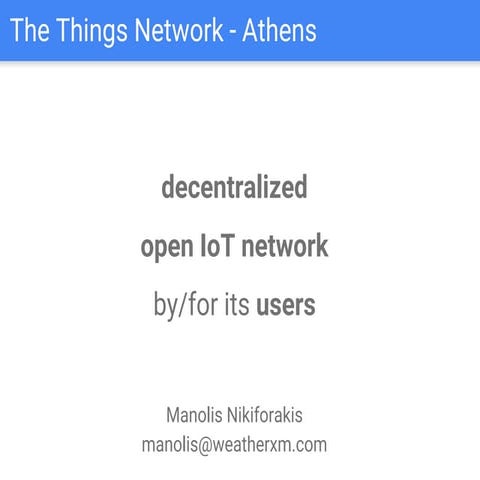 The Things Network - Athens