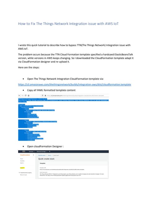 The Things Network AWS IoT Integration Hack