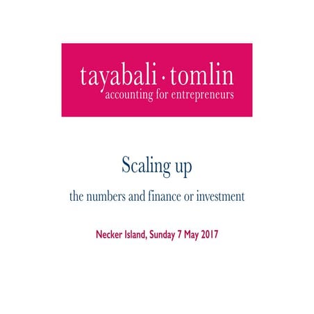 #TTNecker - Tayabali Tomlin Scaling Up presentation at Necker Island