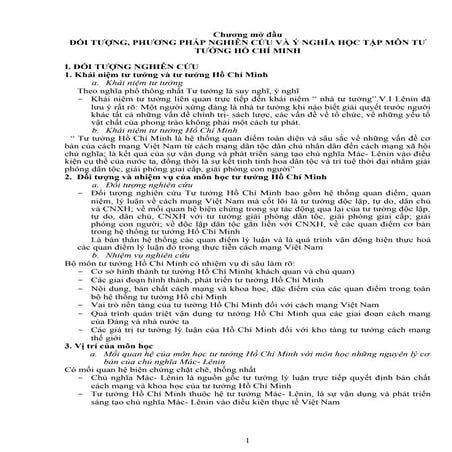 Tư tưởng hồ chí minh