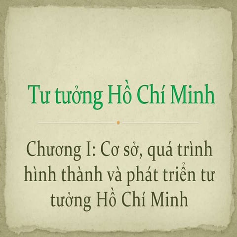 Tư tưởng hồ chí minh