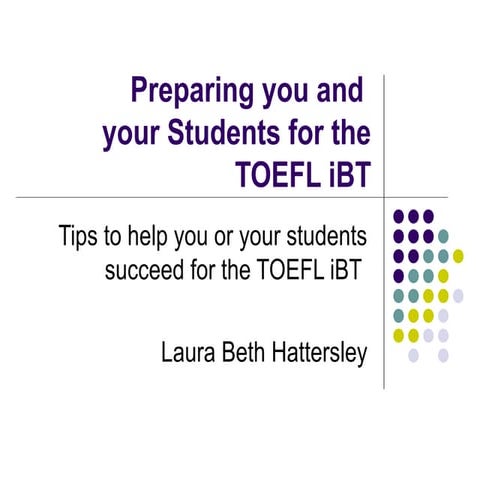TOEFL Preparation for teachers