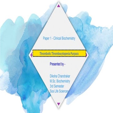 Thrombotic thrombocytopenia purpura .pptx