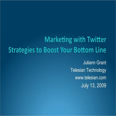 Marketing with Twitter