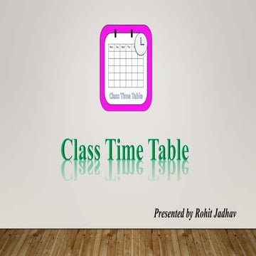 class Time Table | PPT