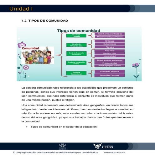 Tipos de comunidades | PDF