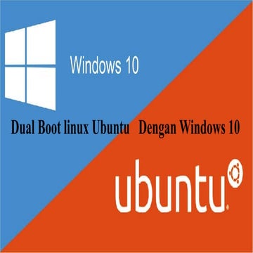 Dual boot windows 10 dengan Linux Ubuntu