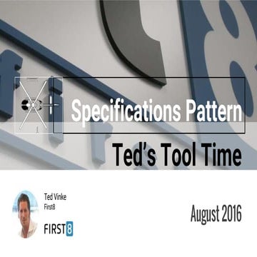 Specifications pattern - Ted's Tool Time