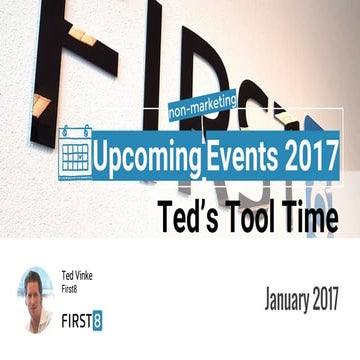 Upcoming Events 2017 for a Java Software Developer - Ted's Tool Time